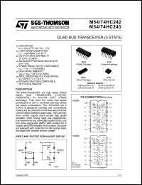 Click here to download M54HC242F1R Datasheet