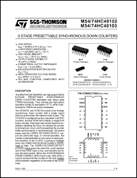Click here to download M54HC40103M1R Datasheet