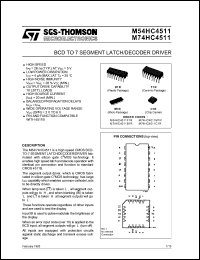 Click here to download M54HC4011F1R Datasheet
