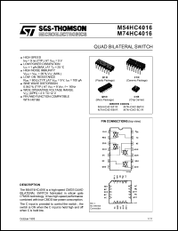 Click here to download M54HC4016F1R Datasheet