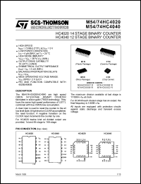 Click here to download M54HC4040F1R Datasheet