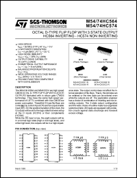 Click here to download M54HC574M1R Datasheet