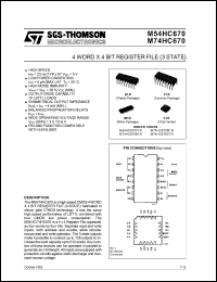 Click here to download M54HC670F1R Datasheet