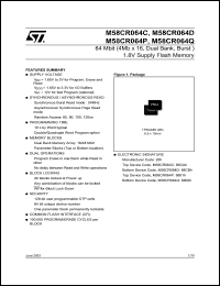 Click here to download M58CR064Q85ZB6T Datasheet