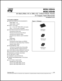 Click here to download M58LV064B150ZA6T Datasheet