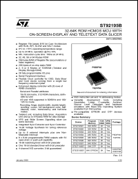 Click here to download ST92E195B7B0 Datasheet