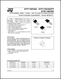 Click here to download STB11NK50 Datasheet