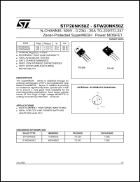 Click here to download STP20NK50 Datasheet