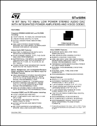 Click here to download STW5094 Datasheet