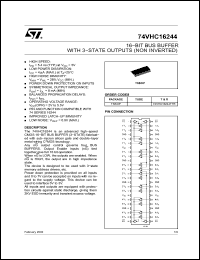 Click here to download 74VHC16244TTR Datasheet