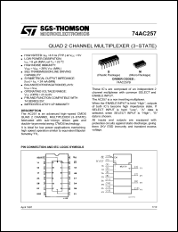 Click here to download 74AC257B Datasheet