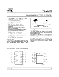 Click here to download 74LVQ125T Datasheet