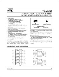Click here to download 74LVQ240T Datasheet