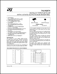 Click here to download 74LVQ574T Datasheet