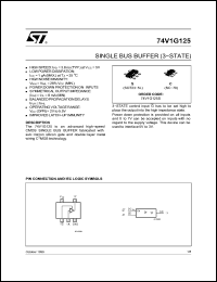 Click here to download 74V1G125S Datasheet