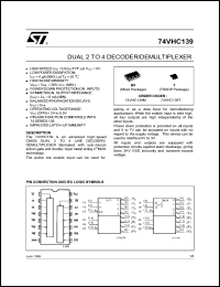 Click here to download 74VHC139M Datasheet