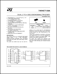 Click here to download 74VHCT139AMTR Datasheet