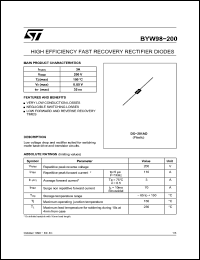 Click here to download BYW98-200RL Datasheet