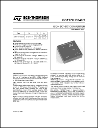 Click here to download GS1T70-D540 Datasheet