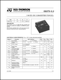 Click here to download GS3T5-52 Datasheet