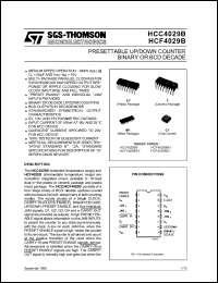 Click here to download HCF4029BM1 Datasheet