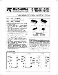 Click here to download HCF4053BF Datasheet