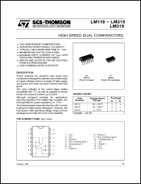 Click here to download LM119-LM219 Datasheet
