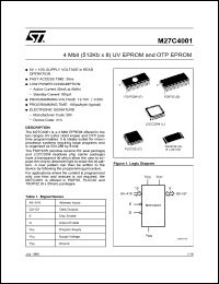 Click here to download M27C4001-55XF6TR Datasheet