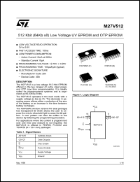 Click here to download M27V512-200F1TR Datasheet