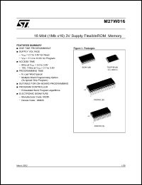 Click here to download M27W016-100N1T Datasheet