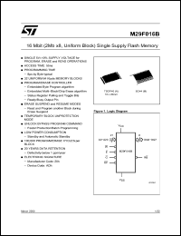 Click here to download M29F016B70M6T Datasheet