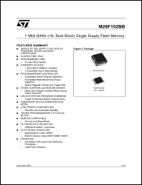 Click here to download M29F102BB70K1T Datasheet