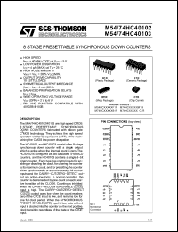 Click here to download M74HC40102M1R Datasheet
