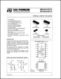 Click here to download 74HC4075 Datasheet