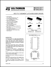 Click here to download M74HC4511RM13TR Datasheet