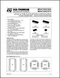 Click here to download M74HC564M1R Datasheet