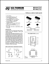 Click here to download M74HCT27C1 Datasheet