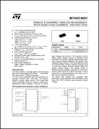 Click here to download M74HC4851 Datasheet