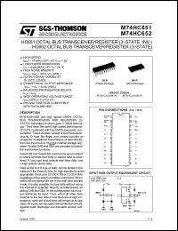 Click here to download M74HC651B1 Datasheet