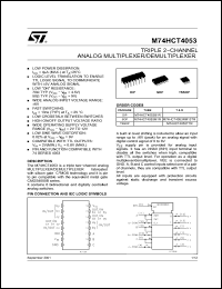Click here to download M74HCT4053 Datasheet