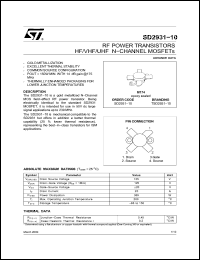 Click here to download TSD2931-10 Datasheet