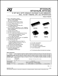 Click here to download ST72124J2B1 Datasheet