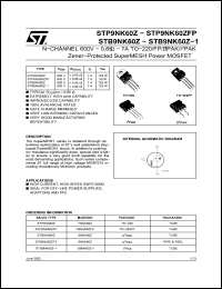 Click here to download STB9NK60Z-1 Datasheet