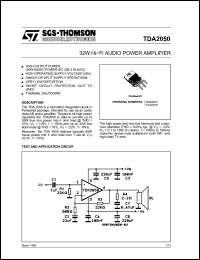 Click here to download TDA2050V Datasheet