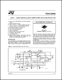Click here to download TDA7294SV Datasheet