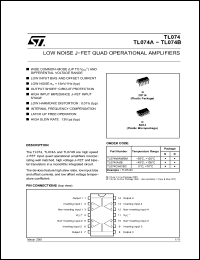 Click here to download TL074 Datasheet