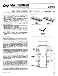 Click here to download Z8420F Datasheet