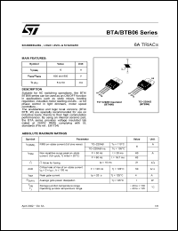 Click here to download BTB06-800SWRG Datasheet