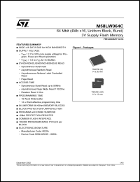 Click here to download M58LW064C110N1T Datasheet