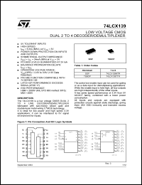 Click here to download 74LCX139 Datasheet